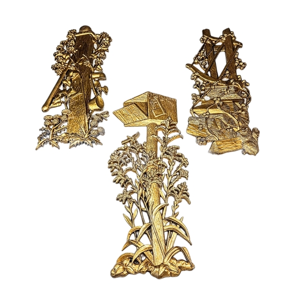 Burwood Wall Art Farmhouse Style MCM Squirrel Mailbox Country Vintage Set Of 3 - Picture 1 of 10